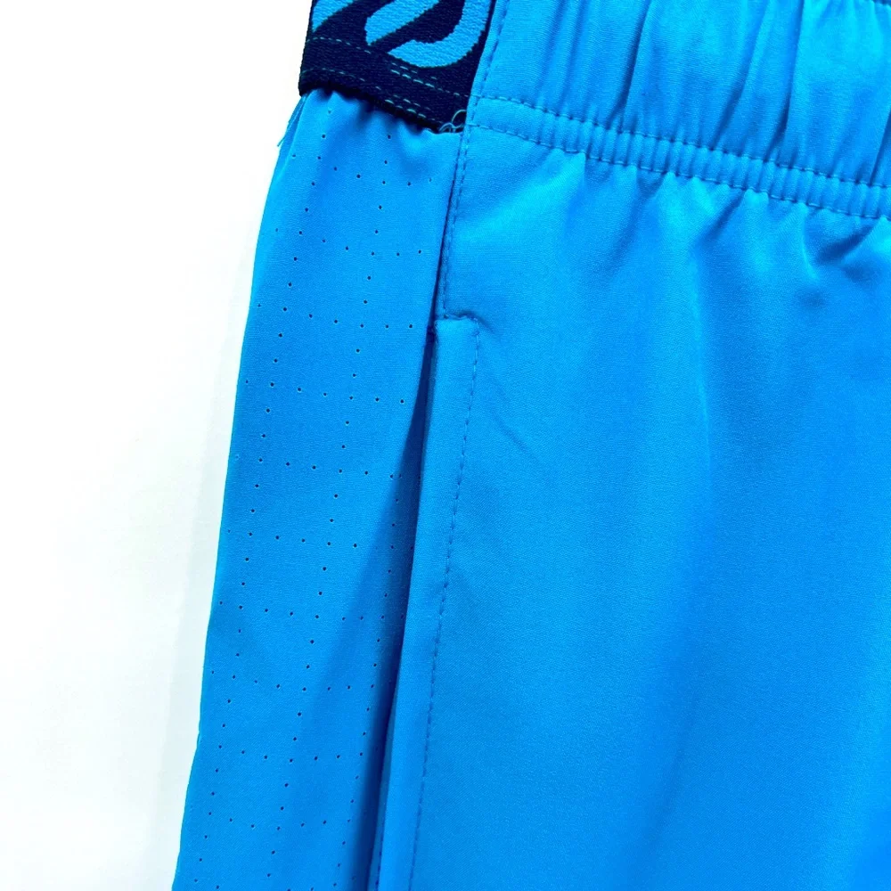 EDDIE BOUER LARGE GYM SHORTS BLUE MOTION TO MOVE, 4 WAY STRETCH MOISTURE WICKING
